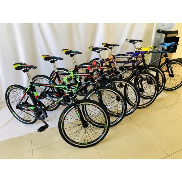 Aluminum Alloy 700C 21 Speed Road Bike / Racing Bicycle With Single Speed