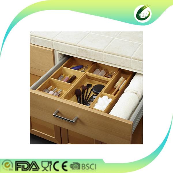 Organic Bamboo Storage Organizer Silverware Drawer Organizer Formaldehyde Free