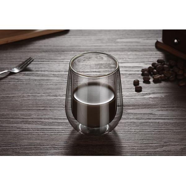 Изолированная 180мл/250мл стеклянная чашка, теплостойкие двойные кофейные чашки стены