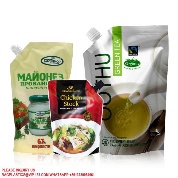 Spices Seasoning Packaging Bag Custom Spouted Stand Up Pouch Food Bags For Seasoning