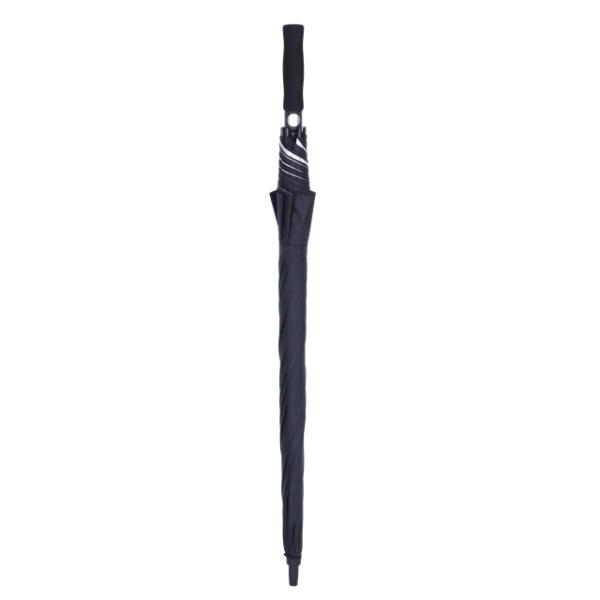 Straight Pattern Golf Size Rain Umbrella with EVA Soft Handle and Silver Coating