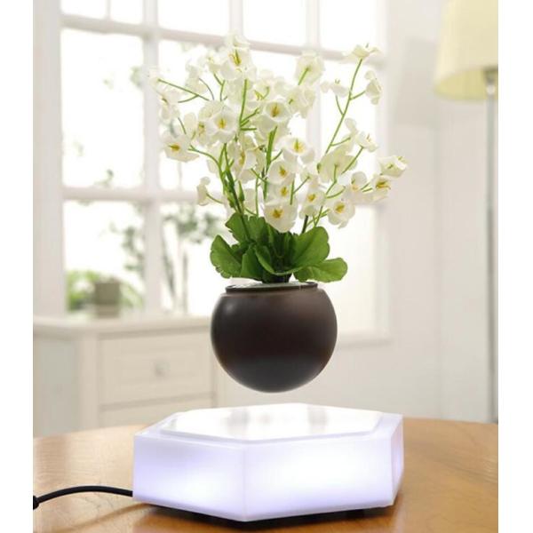 Levitating Air Bonsai Pot Rotation Planters Magnetic Levitation Suspension Flower Floating Pot Potted Plant Desk Decor