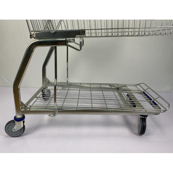 Ручная тележка гастронома длинного супермаркета клетки ячеистой сети металла большая с оптовой продажей шасси