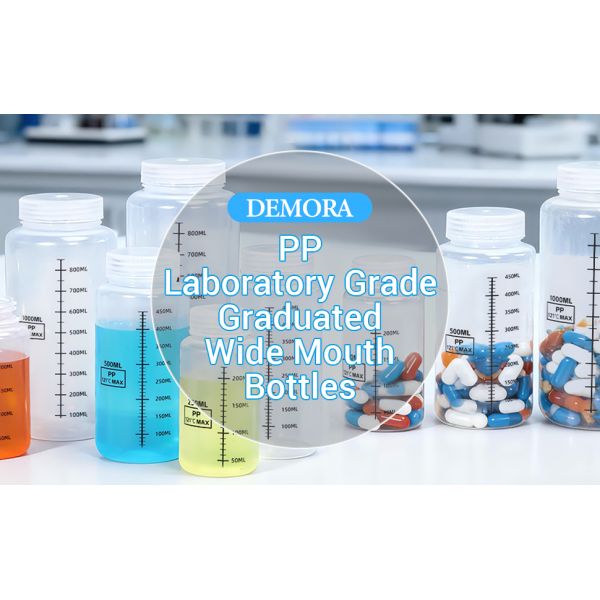 New Design Food Grade PP Clear Plastic Bottle With Scale Line Wide Neck Liquid Container for Chemical