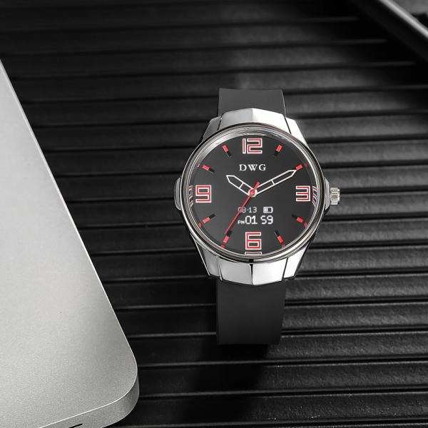 Digital Dial Sports Waterproof Watches Touch Screen Quartz Silicone Band