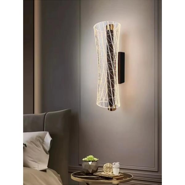 Simple Black Living Room Back Wall LED Wall Lamp Design Sense Best-selling Bedroom Bedside Acrylic Led Wall Lights