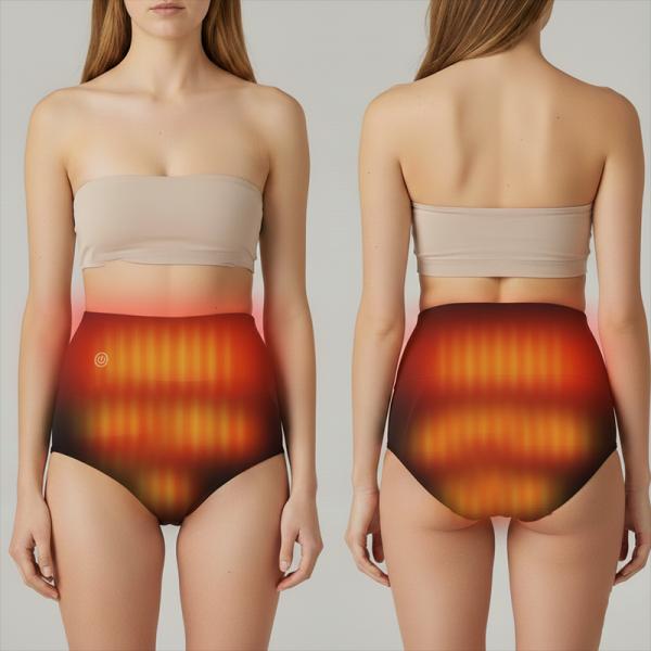 Customizable Graphene Electric Heated Panties Antibacterial For Women​ Warm Palace Heated Underwear
