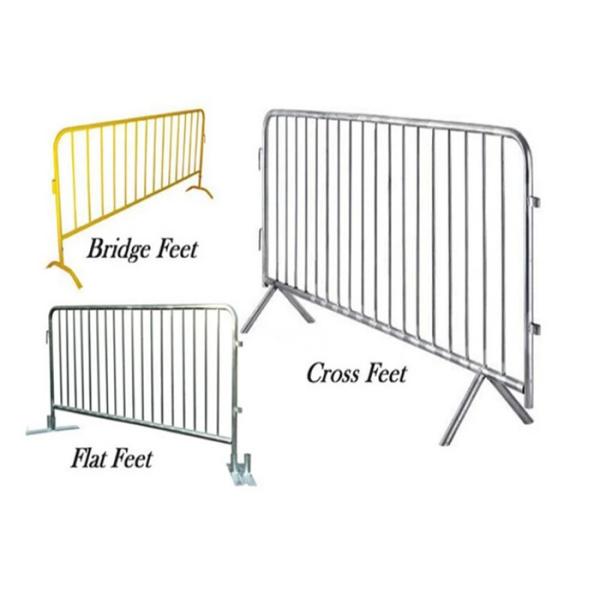 Galvanized Steel Portable Crowd Control Barricades For Road Traffic Safety