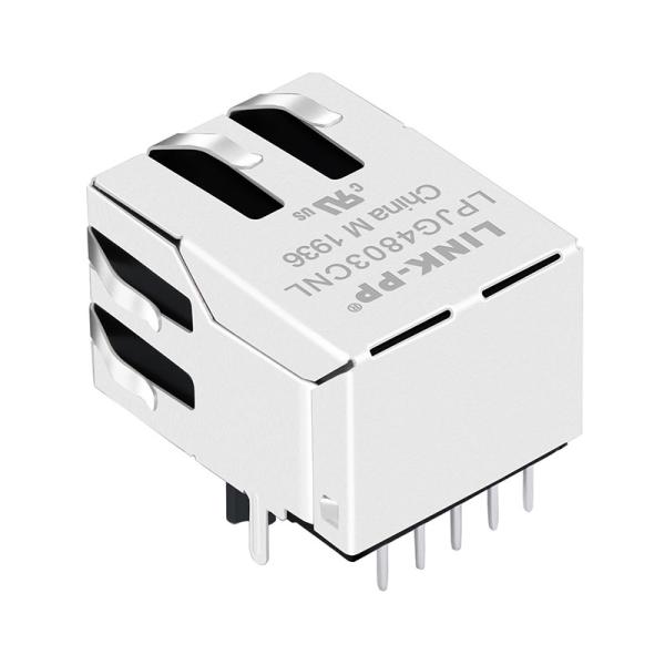 P65-P0Z-1AK9-B Gigabit Ethernet Jack , 10/100/1000 Full Duplex LPJG4803CNL