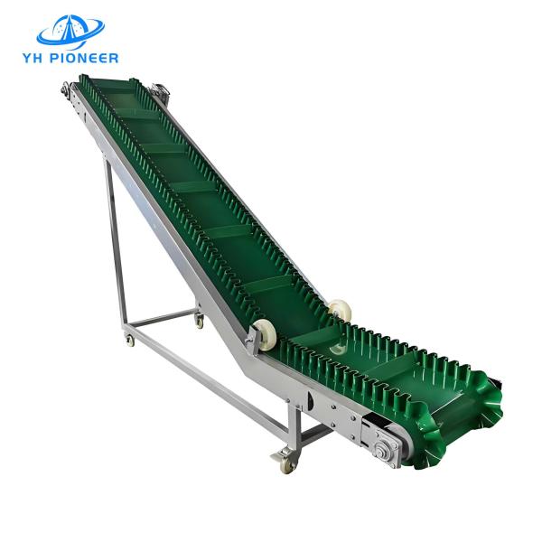 Inclined Bag Conveyor Systems With Canvas Belt For Industrial Material Handling