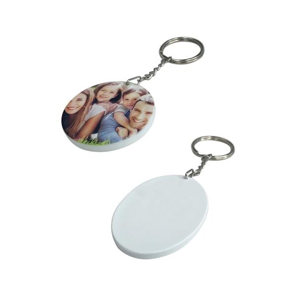 Custom Double Sided Blank Sublimation Plastic Keychain Diy Sublimation Key Chain