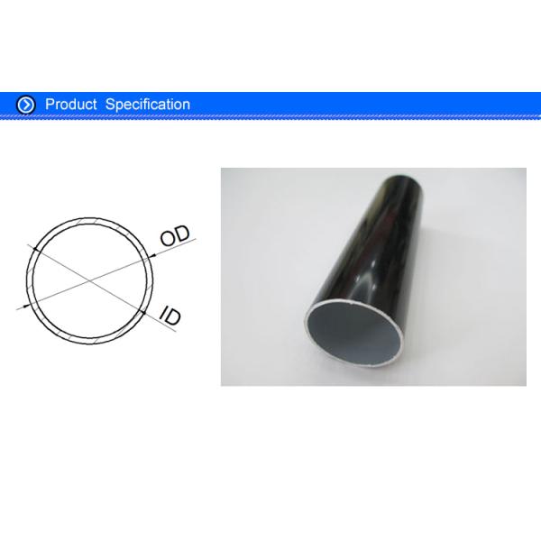 Black Electropheresis  Extruded Aluminium Tube for Home Decoration 25MM / 22MM / 19MM Dia