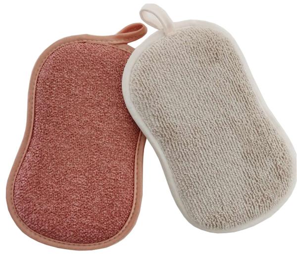 a almofada de limpeza de Microfiber do prato 300gsm esfrega a esponja para a esponja da lavagem do prato da cozinha