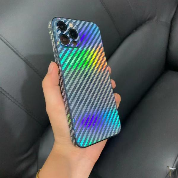 PVC TPU Screen Protector Gradient Carbon Fiber Mobile Phone Protection Sticker
