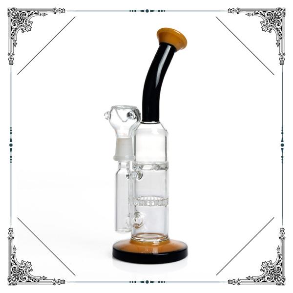 Dab Oil Rig Turbine Perc With Honeycomb Perc Smoking Water Pipes Heady Glass Bowl and Quartz Banger