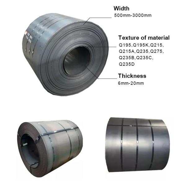 tira laminada en caliente Q235 suave Q215 Q345 de la bobina del acero de carbono de 600m m