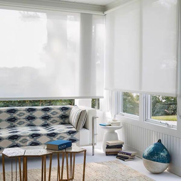 office roller waterproof heat protection blinds for shades for privacy and light sunlight screen beige material of window