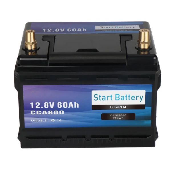 12V 60Ah LiFePO4 Battery 800CCA Bluetooth Marine Car Audio RV Solar Lightweight Lithium Starting And Deep Cycle Battery With Smart BMS