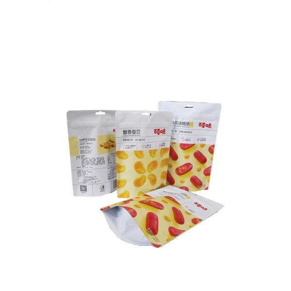 3 côtés de sécurité scellé sac en plastique Mylar avec poche de stratification trou suspendu