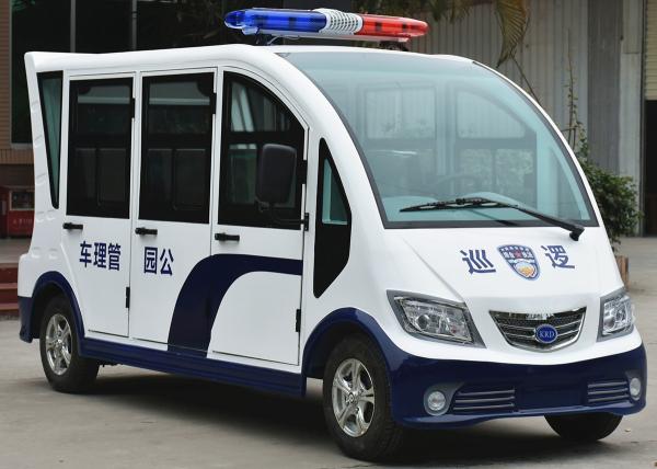 Full Enclosed Passenger Cabin Design 8seats Electric Utility Vehicle Patrol Cart With a Rear Cargo Box For Patrol