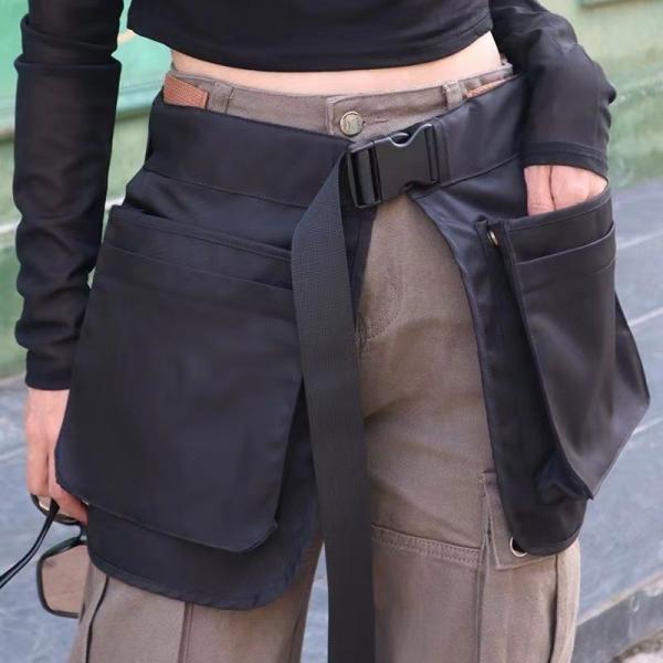 OUTDOOR MULTI-FUNCTIONAL MULTI-POCKET ZIPPER FANNY PACK SPORTS FASHION BELT APRON WAIST SEAL HANGING WAIST STORAGE BAG