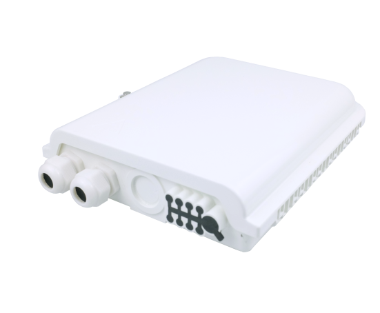 Caixa de distribuição de fibra óptica de terminal FTTH externo de 8 núcleos com 3 tempos