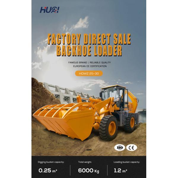 CHAOSHUN Hydraulic Cylinder Small Backhoe Loader para trabajos pesados y de construcción