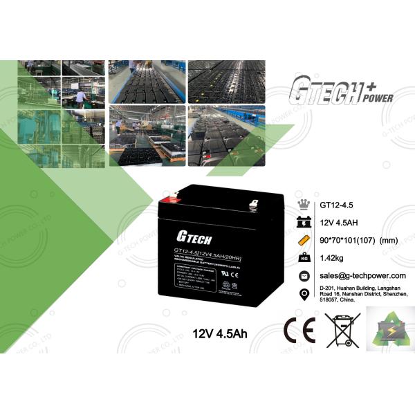 Valve Regulated Sealed Lead Acid Battery 12v 4.5ah For Alarm System