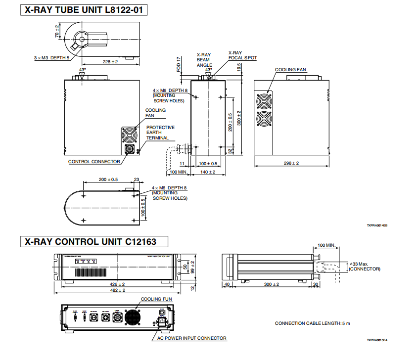 Hamamatsu 150 KV Microfocus X-Ray Source for Non-destructive inspection and X-ray CT