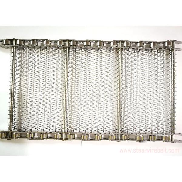 Chain Edge Stainless Steel Wire Mesh Conveyor Belt 20-100m Length Anti Acid