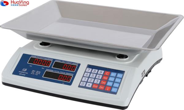 Balance électronique 50 kg avec indicateur en acier inoxydable et batterie rechargeable 4V ou 6V
