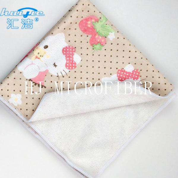 Cor cinzenta impressa 40*40 de toalha de limpeza do agregado familiar de toalha de mão do bebê de pano de Microfiber