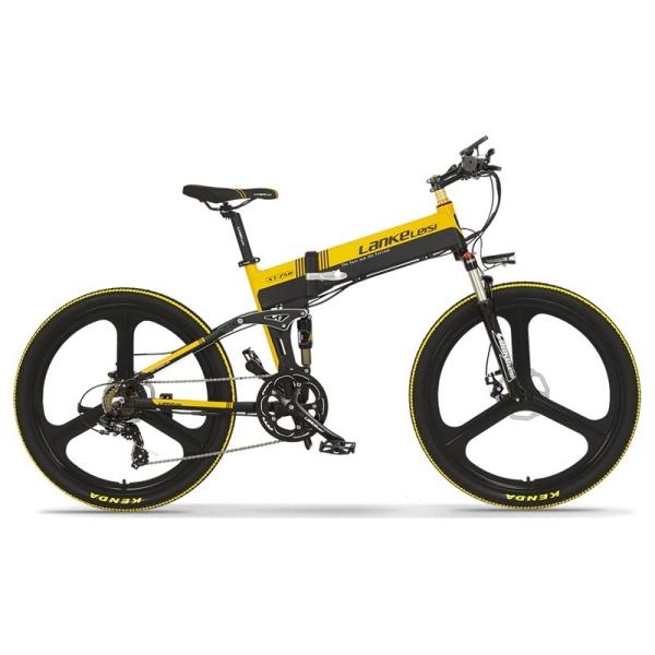 Lankeleisi Foldable Electric Bike , 26 Inch Electric Mountain Bike 400W Motor