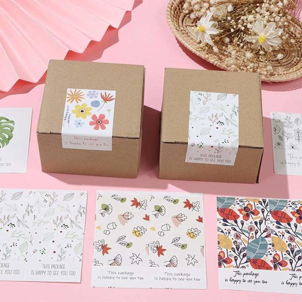 Custom Die Cut Rectangular Security Seal Sticker Waterproof Gift Box Sticker