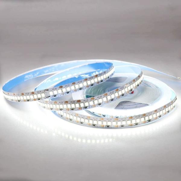 12V 240LEDS/meter SMD 2835 LED Strip Light 1200LEDs 16.4Ft 26000LM High Density IP20 No-waterproof  SMD3528 White 6500K