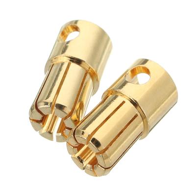 Conector prático da bala do ouro do ESC, conectores de grampo de cobre da banana