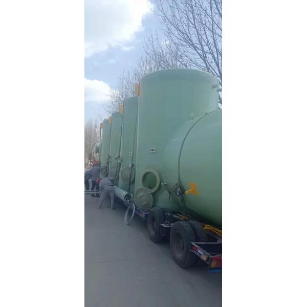 White Fiberglass Chemical Tanks Ammonia Storage Chemistry Mixer 1800mm*4080mm