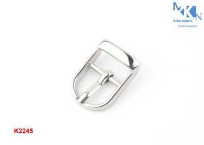Custom Logo Center Bar Belt Buckles , 16mm Size Silver Shoe Buckles