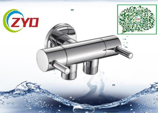 Stainless Steel Shower Head Diverter Valve Silver Nickle Plating Finish