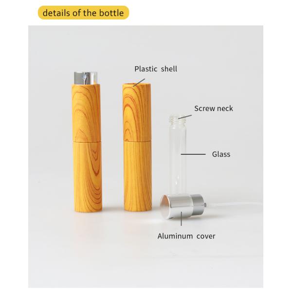Круглая Refillable мини бутылка брызг духов бамбука бутылки атомизатора духов