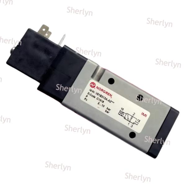 NORGREN Pilot Operated 3/2 Way Solenoid Valve – Normally Open, Single Solenoid – Model V61B317A-A213J