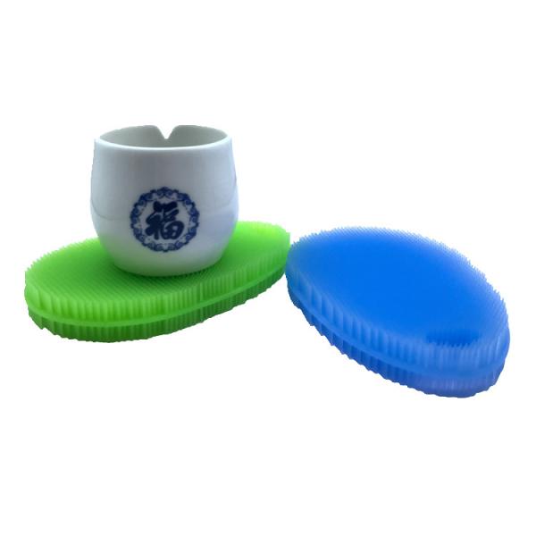 Custom Logo Silicone Kitchen Brush Scrubber Also Used As Pot Holders
