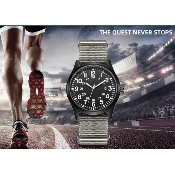 SR626SW Battey Classic Quartz Watches , PC21 Movt Nylon Wrist Watch