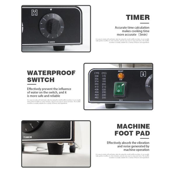 50-300C Машина для блинов 25 Круглообразные Пофферты с Нержавеющей Сталью Дораяки Мастер