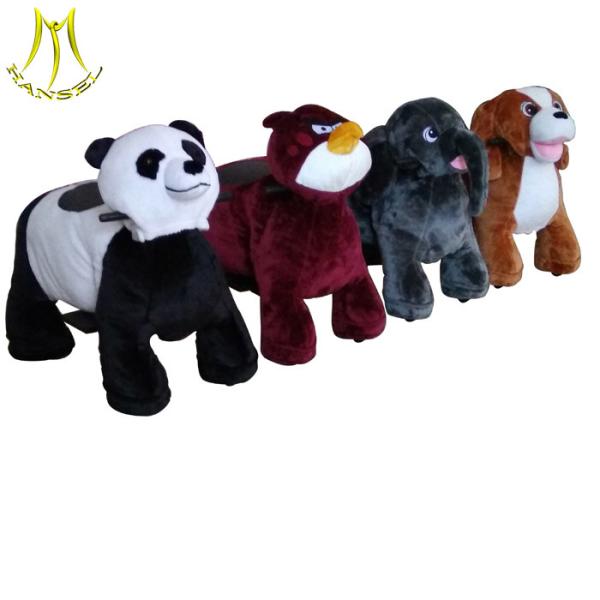 Hansel  plush walking toy ride on  animales de peluche motorizado in mall