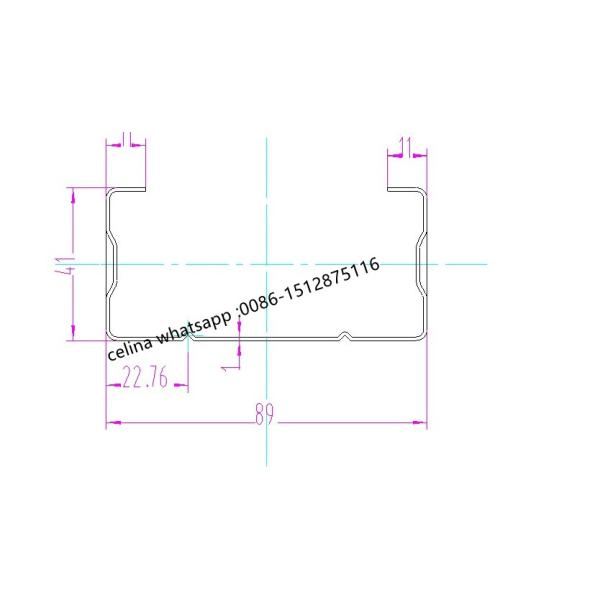 0.7 - l'encadrement automatique de l'épaisseur C89 LGS de 1.2mm usinent 3000m par heure Max Speed