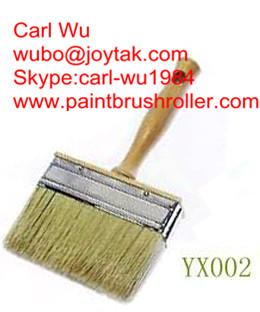 Natural pure bristle Chinese bristle synthetic mix shed fence wall paint brush wood handle plastic handle 5 inch WB-008