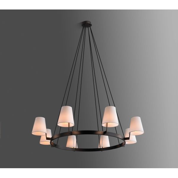 Modern Brass Suspended Pendant Light with Adjustable Height and 50000 Hours Lifespan for Kitchen and Restaurant