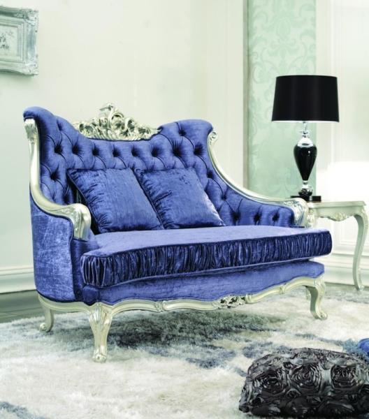 CAD 3D 3 Piece Luxury Living Room Furniture Modern Blue 3 2 1 Seater Velvet Sofa Sets