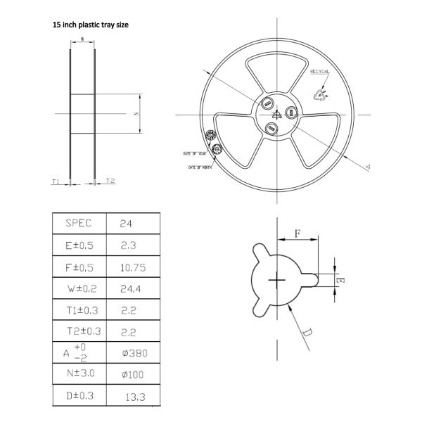 Материалы UL94-V0 упаковывая варистор окиси цинка заплаты SMD 4032